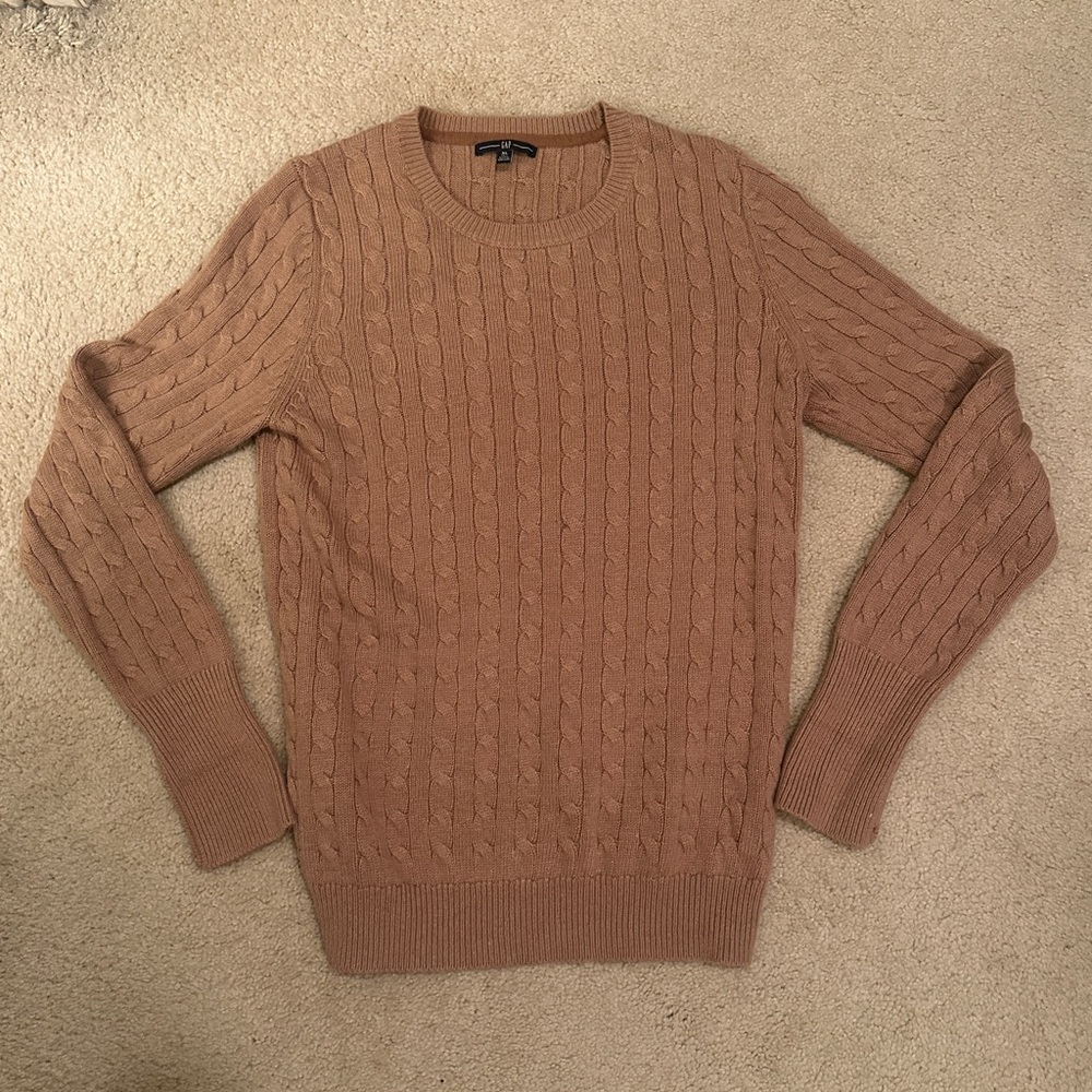 GAP Tan Cable Knit Sweater